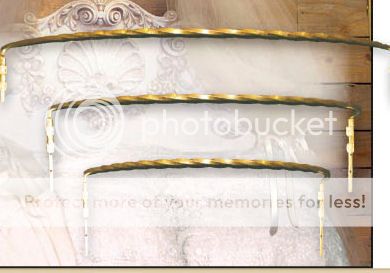 Bed Crown/coronet in Historical Gold 24  wide size  