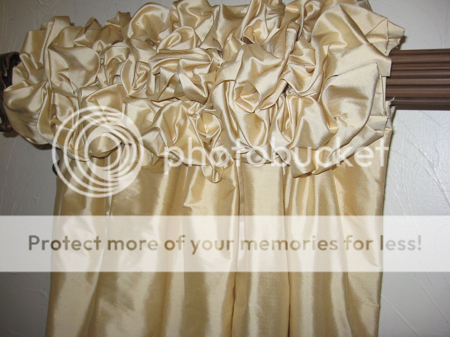 Gorgeous Ruched Top Silk Drapes You Choose The Color  