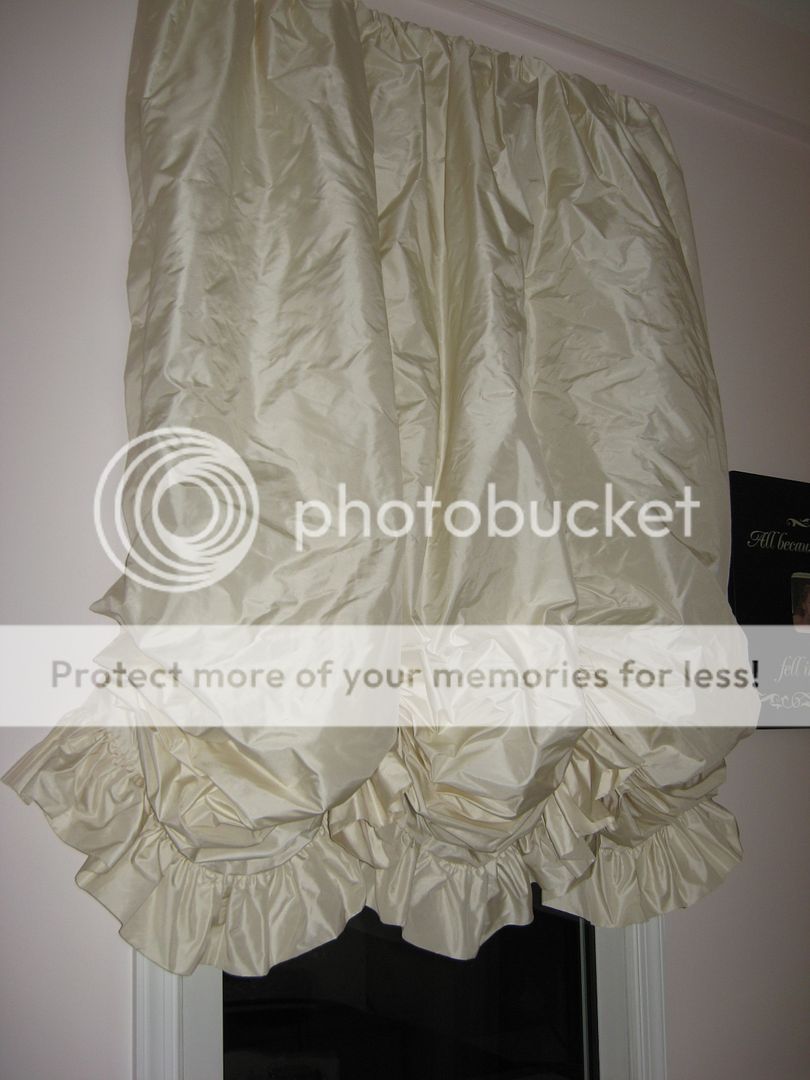 Gorgeous Silk Balloon Shade with Ruffles up to 36 wide  